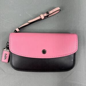 Coach 1941 Glovetanned Leather Clutch Wristlet Colorblock 27097
